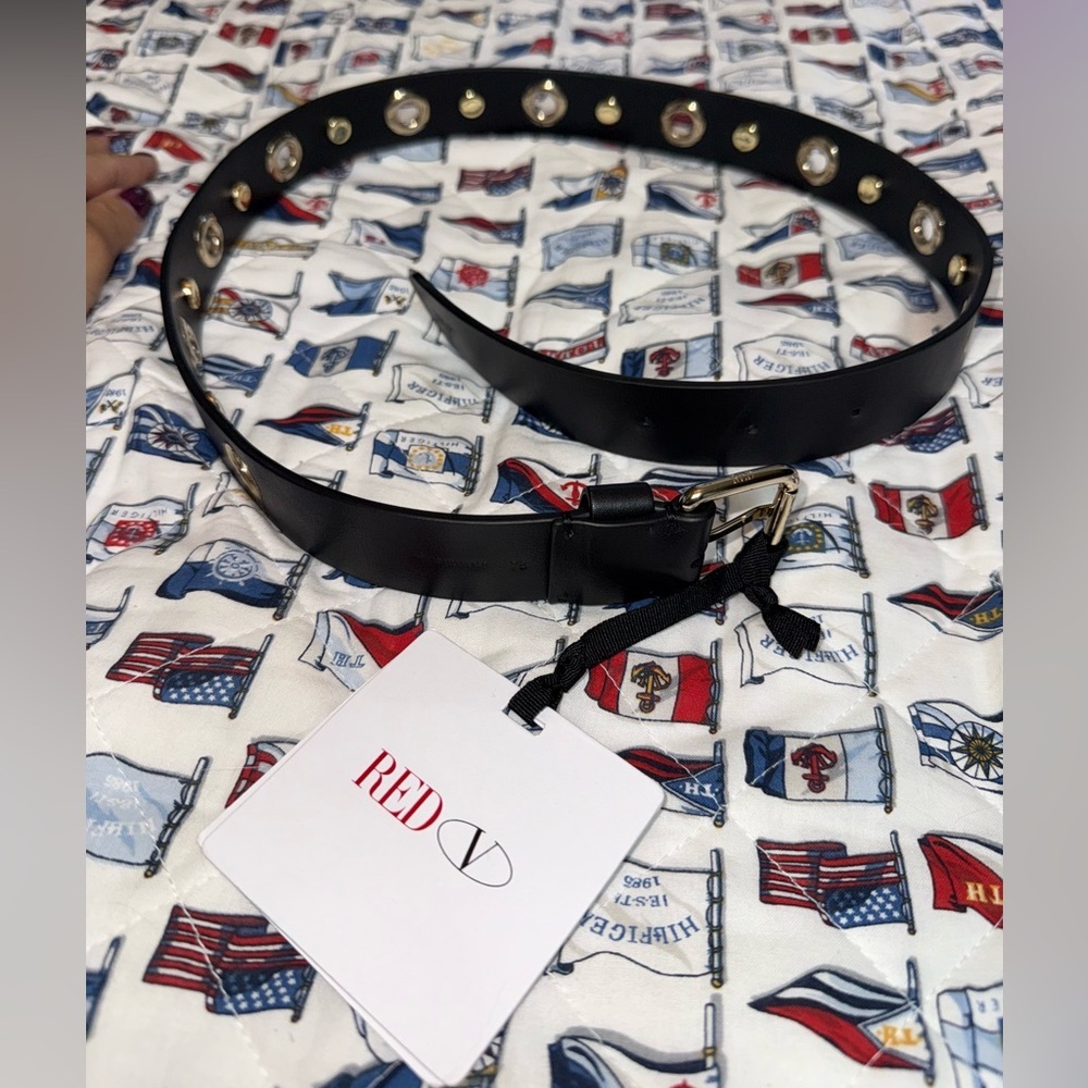 Mango Black Belt with Gold Studs